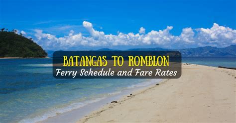 Batangas to Romblon .